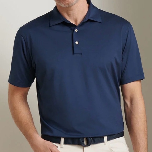 PETER MILLAR FIRM PRICE! NAVY POLO CROWN SPORT SUMMER COMFORT SIZE LARGE - Picture 4 of 4